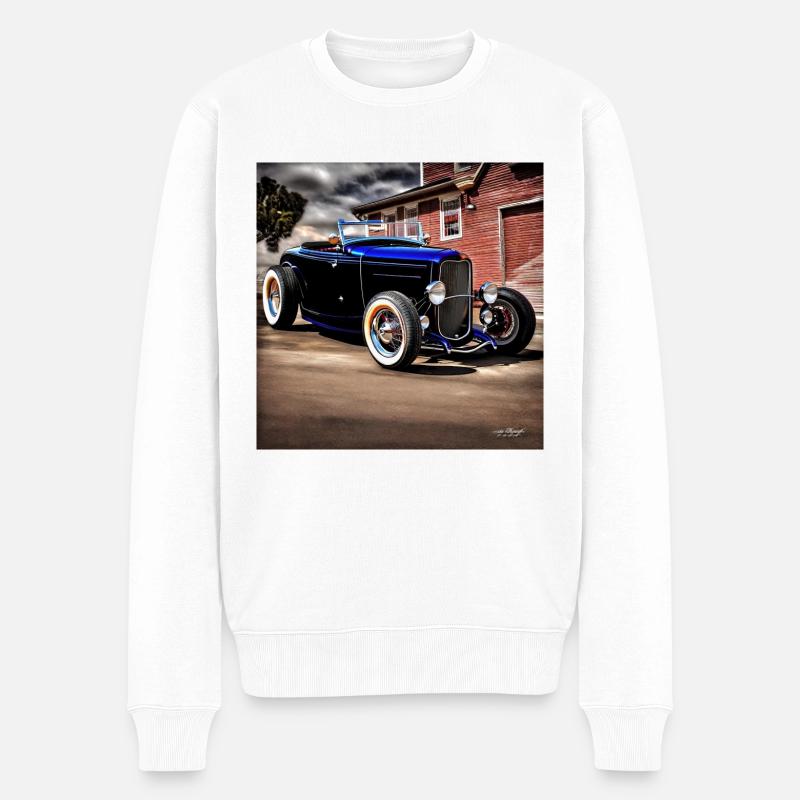 1932 Roadster Hotrod - Männer Premium Bio Pullover - Weiß