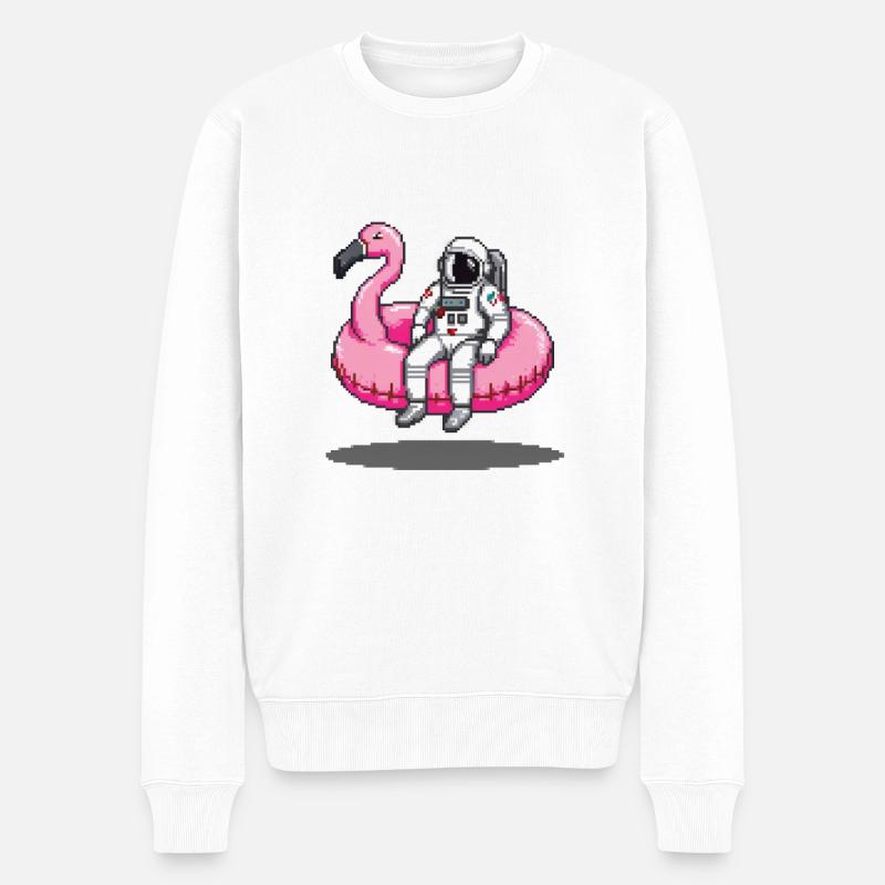 Galaktische Kälte - Männer Premium Bio Pullover - Weiß
