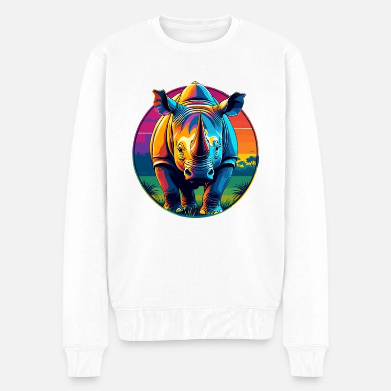 Rhinocéros - Pull Premium bio Homme - blanc