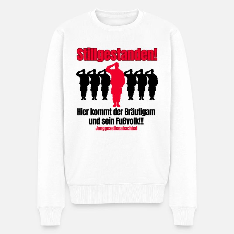 JGA - Männer Premium Bio Pullover - Weiß