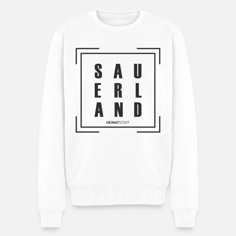 Sauerland Block schwarz - Männer Premium Bio Pullover - Weiß