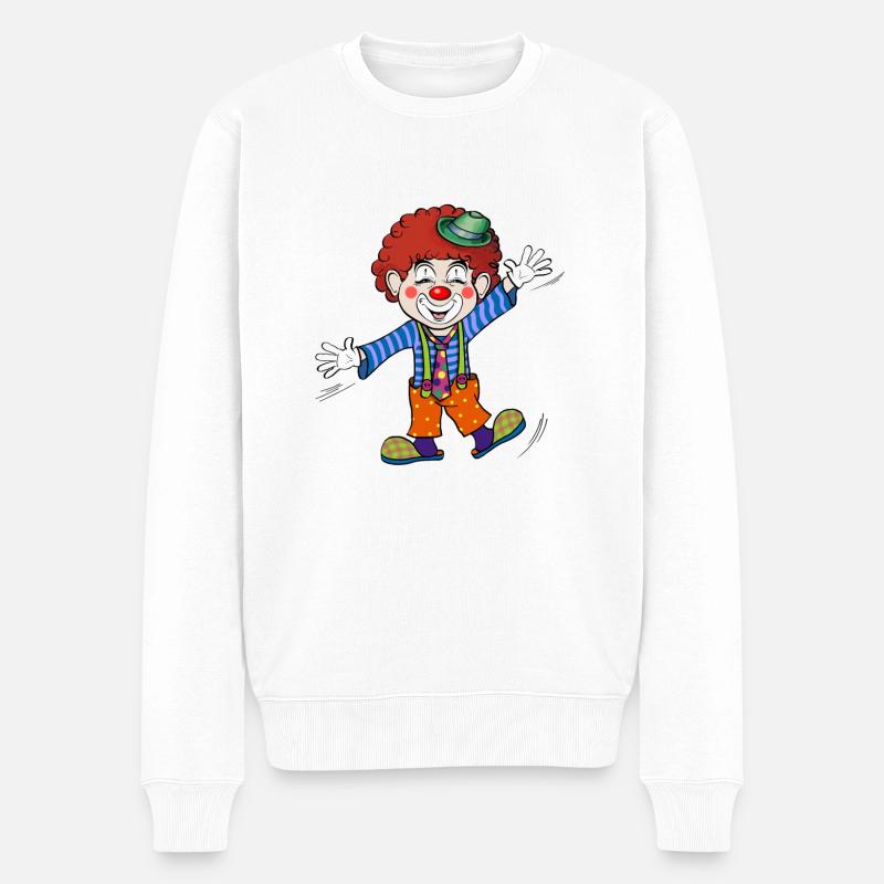 Clown - Pull Premium bio Homme - blanc