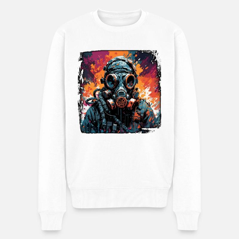 Apocalypse / Weltuntergang / Zerstörung / Anarchie - Männer Premium Bio Pullover - Weiß