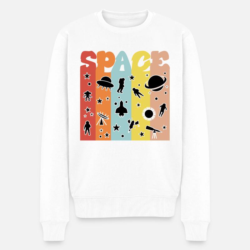 Espace, Weltall, Astronaute - Pull Premium bio Homme - blanc
