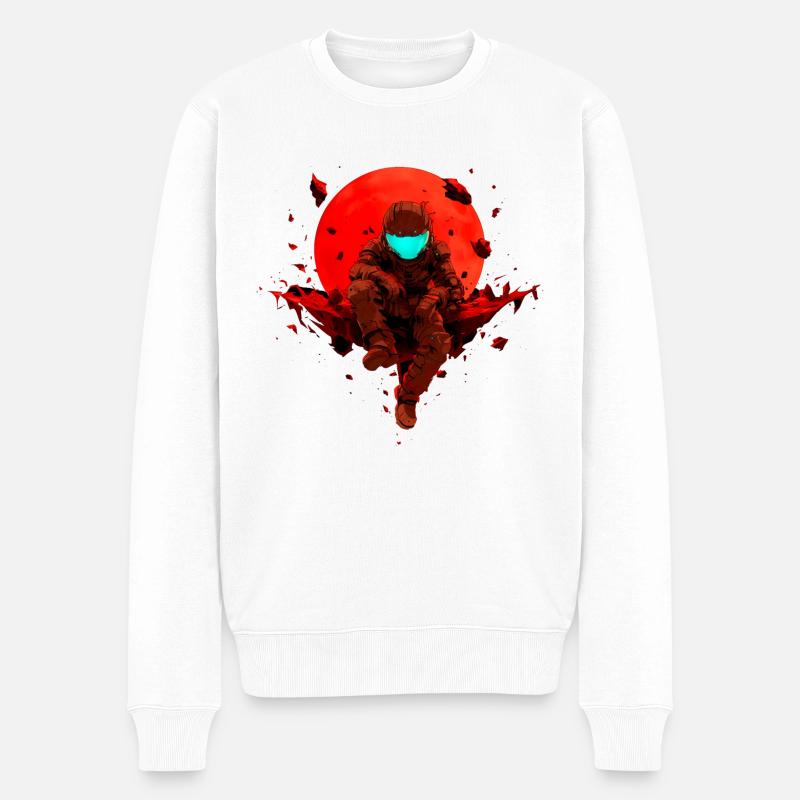 Marsianer - Männer Premium Bio Pullover - Weiß