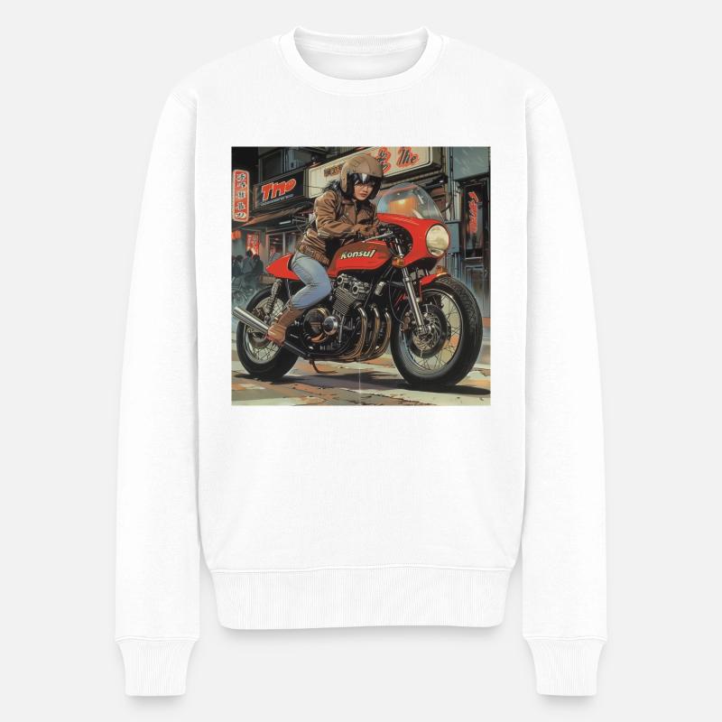 KraftFahrKonsul "Dicke Berta" - Männer Premium Bio Pullover - Weiß