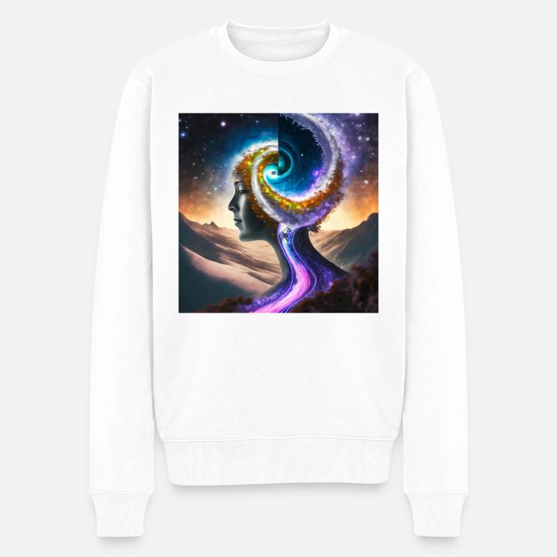 Firefly personne ying yang 60828 - Pull Premium bio Homme - blanc