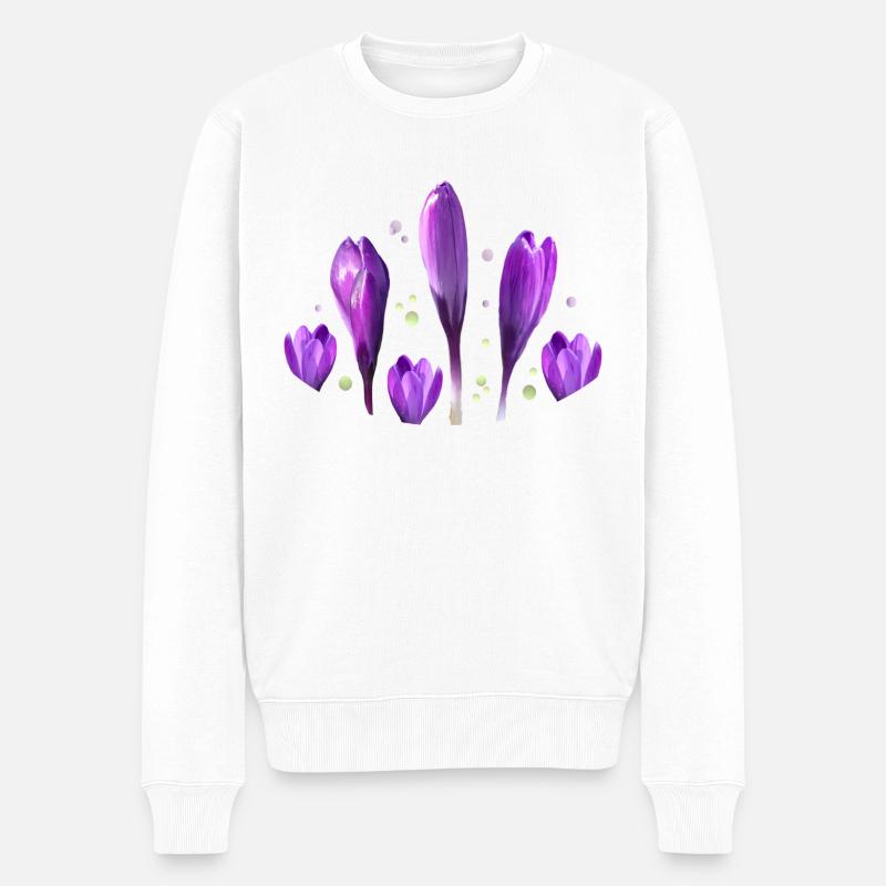 Crocus - Pull Premium bio Homme - blanc