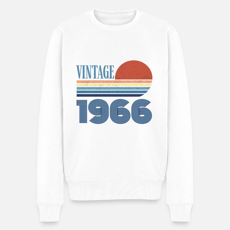 Jahrgang 1966 - Männer Premium Bio Pullover - Weiß