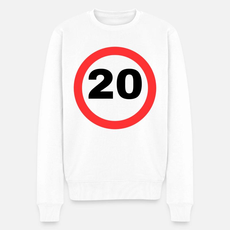 20 - Männer Premium Bio Pullover - Weiß