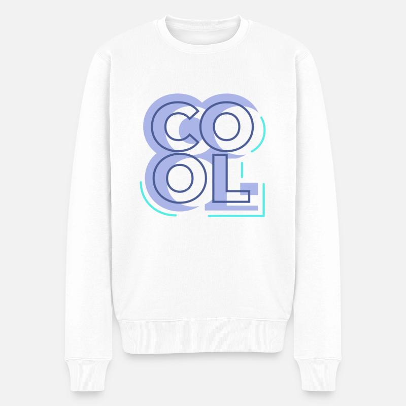 Cool Slogan - Pull Premium bio Homme - blanc