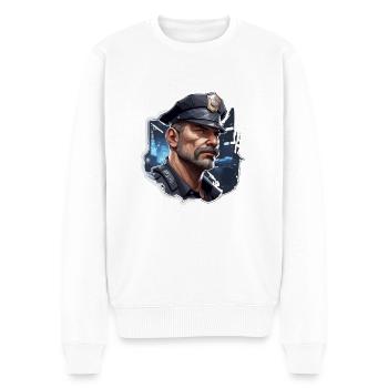 Police / Operations / Profession / Job / Emergency Forces - Men's Premium Organic Jumper - white - Front - Thijin (182cm)