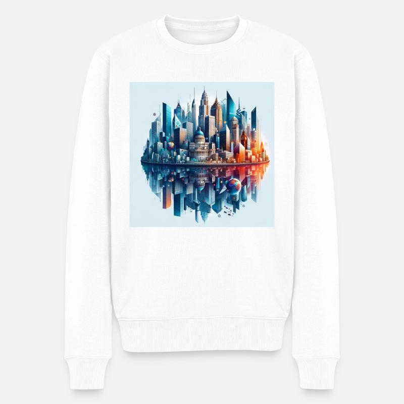 Internationales Finanzwesen - Männer Premium Bio Pullover - Weiß