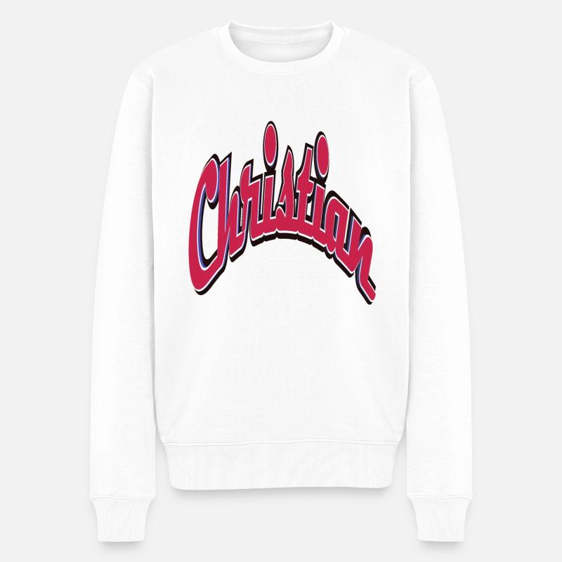 christian2b - Männer Premium Bio Pullover - Weiß