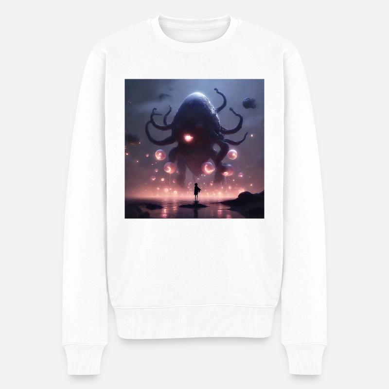 Japan Monster aus dem Untergrund - Männer Premium Bio Pullover - Weiß