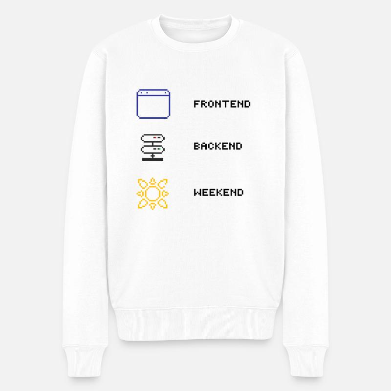 Pour tous les développeurs full-stack - Pull Premium bio Homme - blanc
