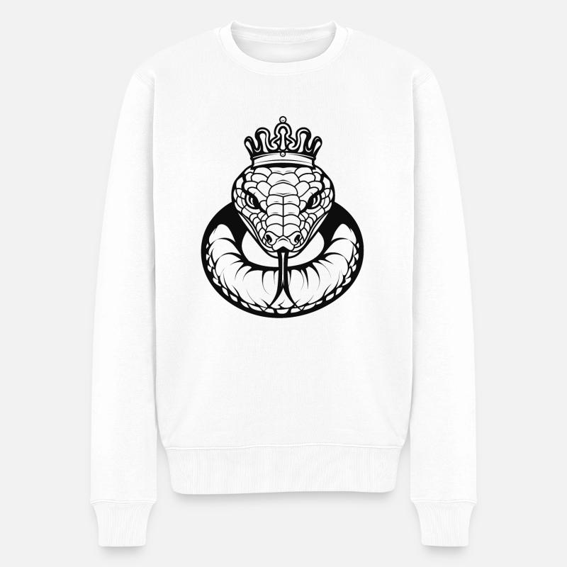 Königlicher Schattenwinder - Männer Premium Bio Pullover - Weiß