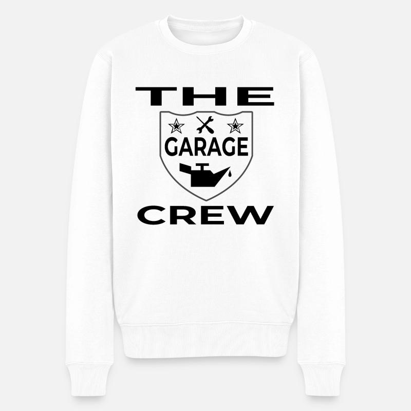 Garage - Männer Premium Bio Pullover - Weiß