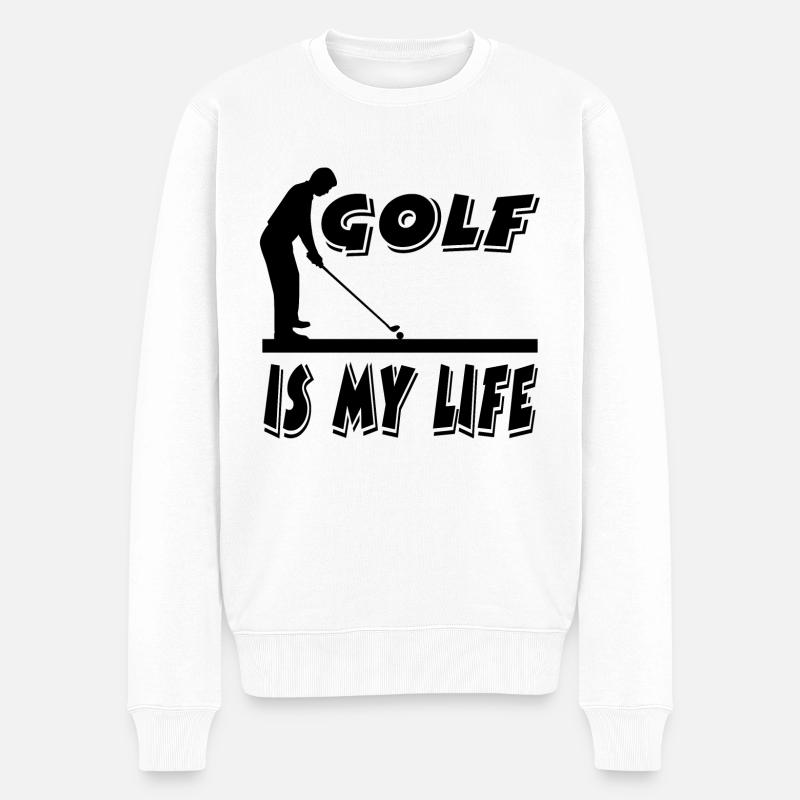 Golf - Männer Premium Bio Pullover - Weiß
