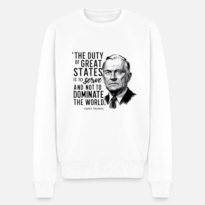 harry truman's day - Pull Premium bio Homme - blanc