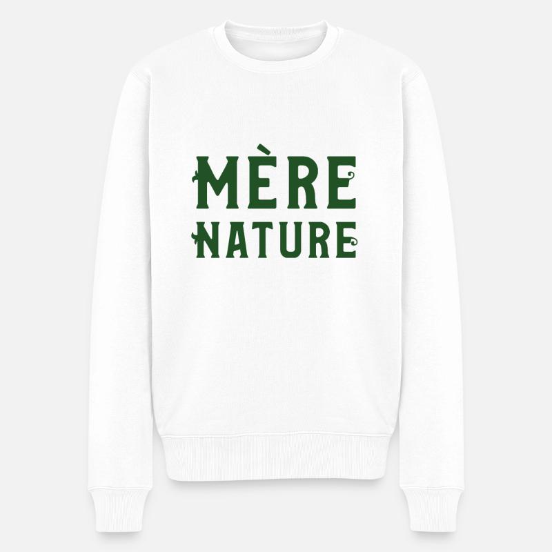 MÈRE NATURE ! - Pull Premium bio Homme - blanc