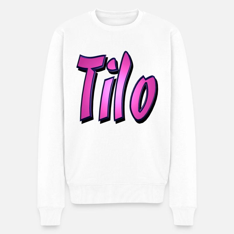 tilo2 - Männer Premium Bio Pullover - Weiß