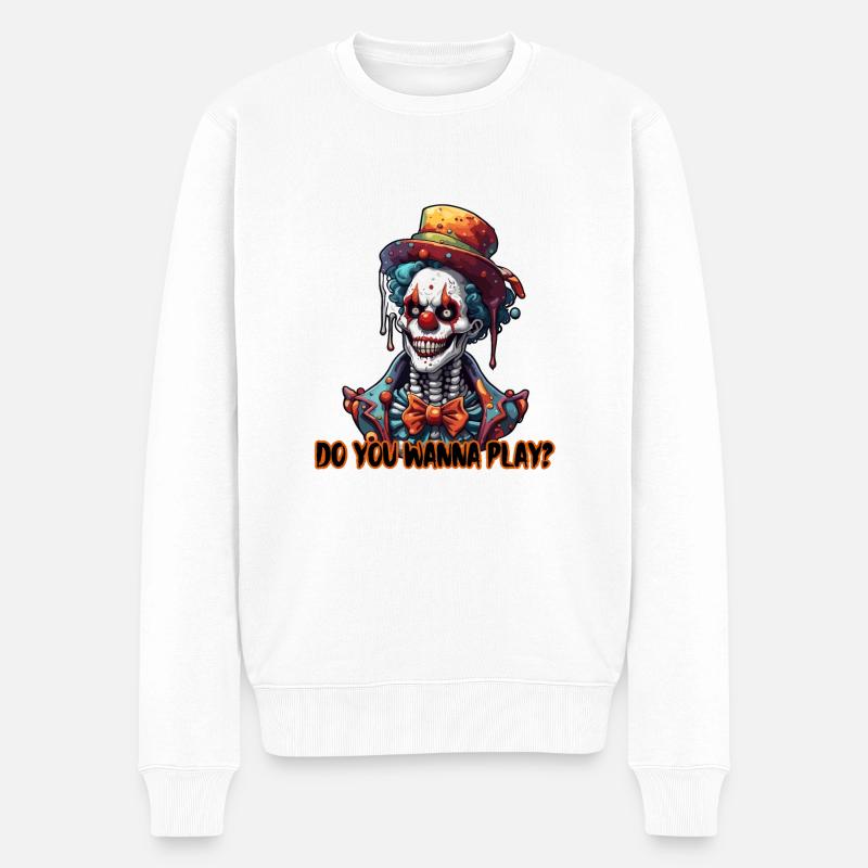 Clown / Cirque / Carnaval / Carnaval / Ludique - Pull Premium bio Homme - blanc