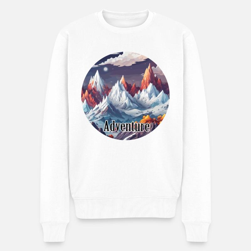 Adventure / Berge / Gipfel / Wandern / Tirol - Männer Premium Bio Pullover - Weiß
