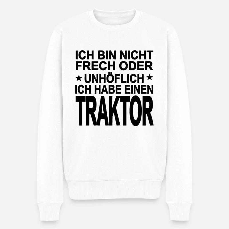 Traktor - Männer Premium Bio Pullover - Weiß