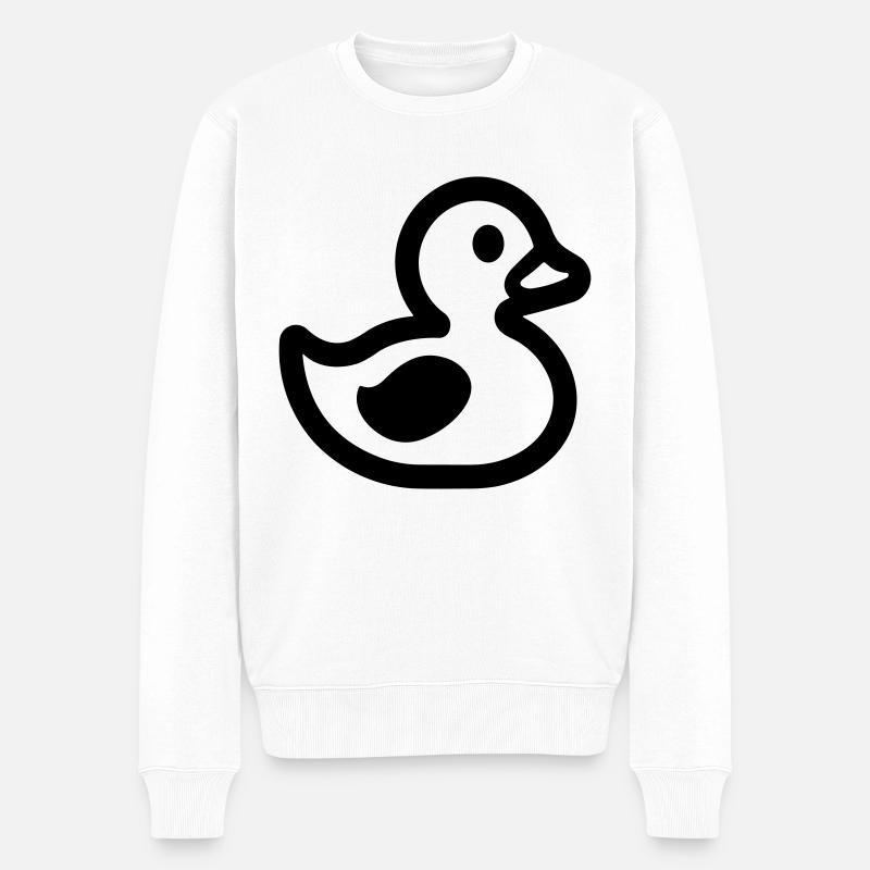 Ente - Männer Premium Bio Pullover - Weiß