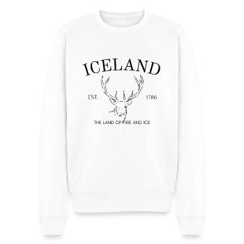 Reykjavik - Iceland - Nordatlantik - Geschenk - Männer Premium Bio Pullover - Weiß - Vorne - Thijin (182cm)