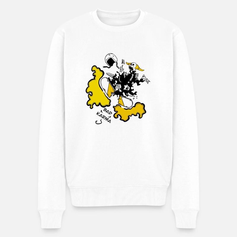 Bad karm - Snowboard - Pull Premium bio Homme - blanc