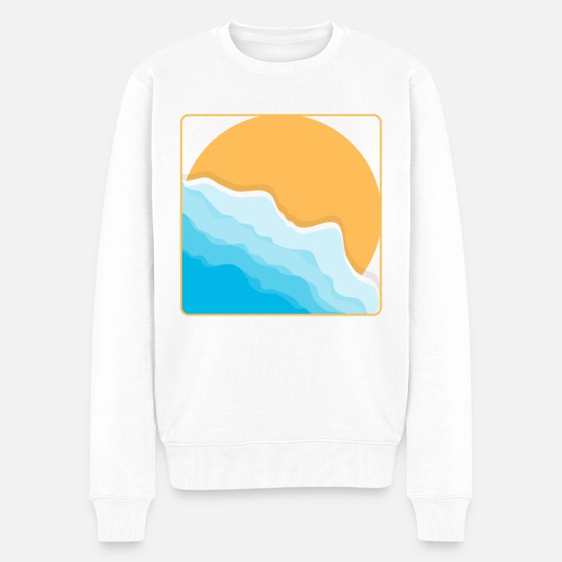 Plage - Pull Premium bio Homme - blanc