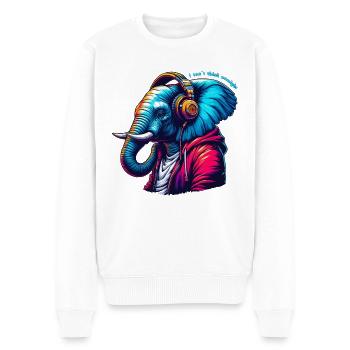 Je ne peux pas penser clairement - Pull Premium bio Homme - blanc - Devant - Thijin (182cm)