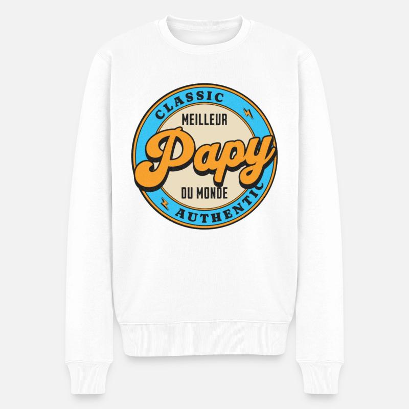 Meilleur papy du monde - Pull Premium bio Homme - blanc