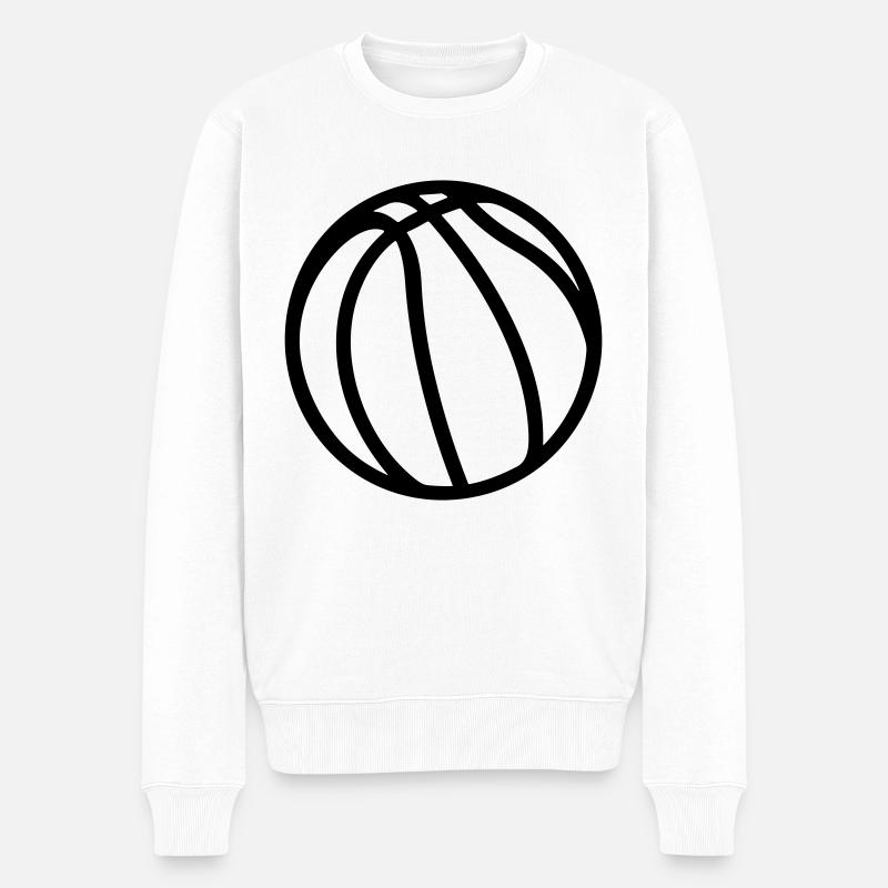 Ballon de basket - Pull Premium bio Homme - blanc
