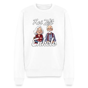 Oma Opa Geschenk zur Rente Koi Zeit Enkele - Männer Premium Bio Pullover - Weiß - Vorne - Thijin (182cm)