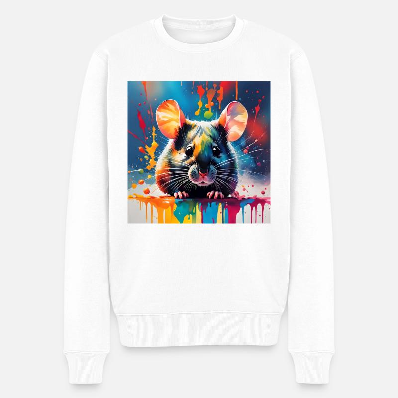 Couleur souris - Pull Premium bio Homme - blanc