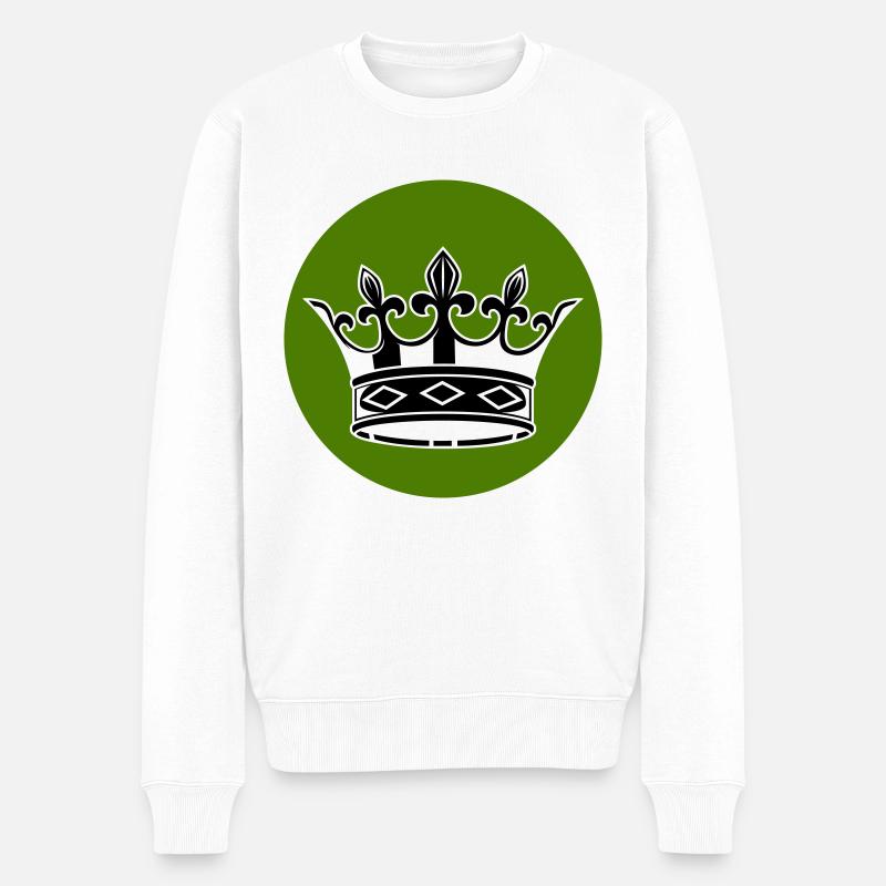 krone 1 - Männer Premium Bio Pullover - Weiß
