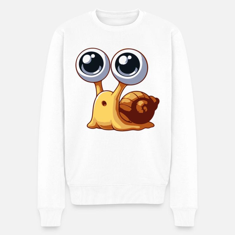 Baby-Schnecke - Männer Premium Bio Pullover - Weiß