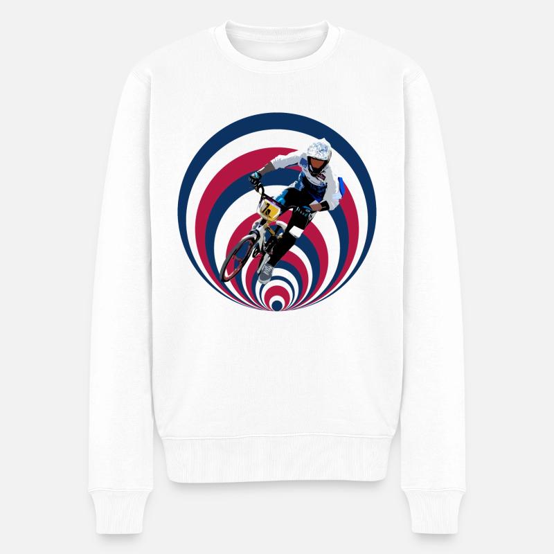 bmx race - Pull Premium bio Homme - blanc