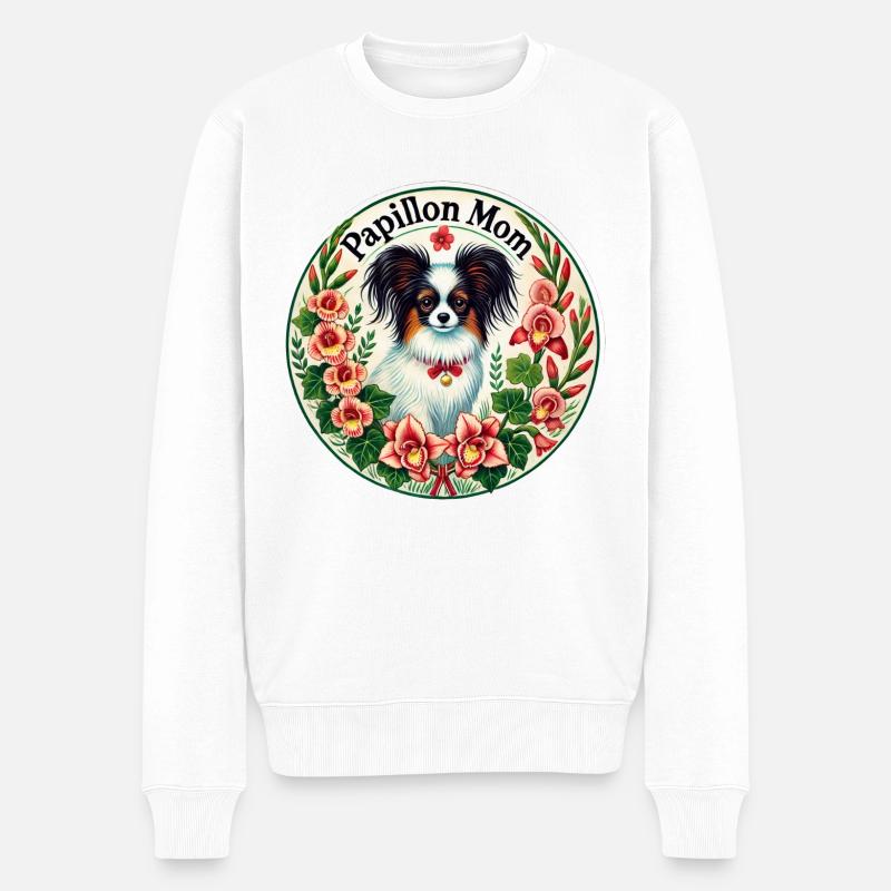 Maman Papillon - Pull Premium bio Homme - blanc
