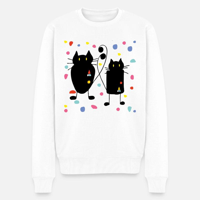 Chats - Pull Premium bio Homme - blanc
