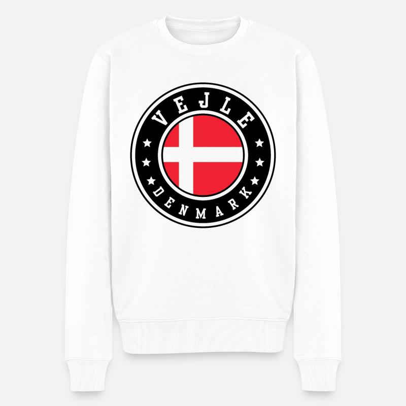 Vejle Dänemark - Männer Premium Bio Pullover - Weiß
