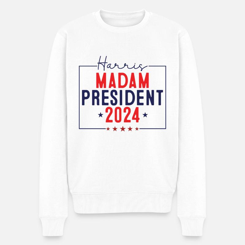 KAMALA HARRIS Amérique - Pull Premium bio Homme - blanc
