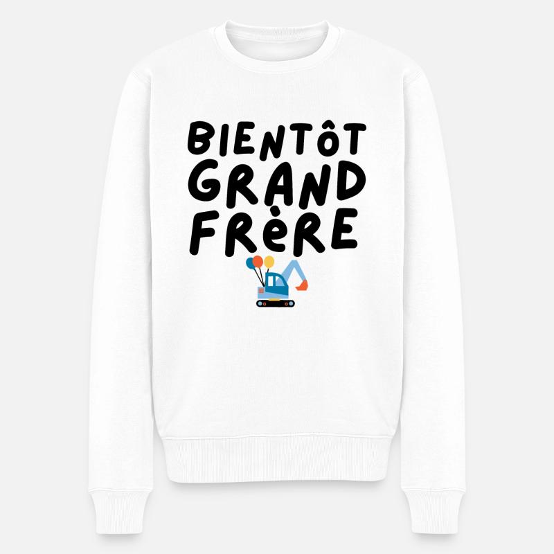 bientot grand frere - Pull Premium bio Homme - blanc
