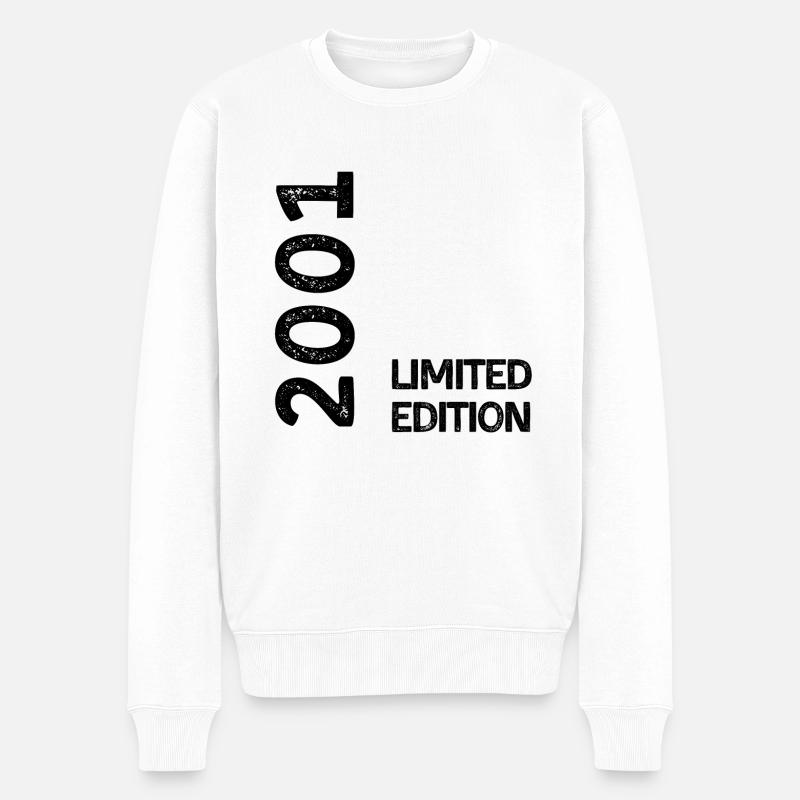 2001 Limitierte Auflage - Männer Premium Bio Pullover - Weiß