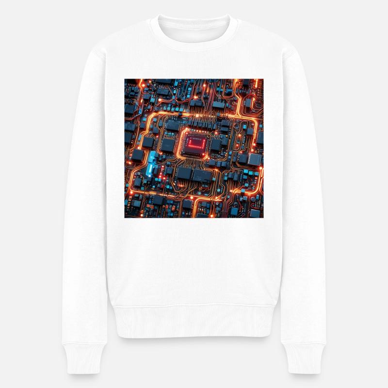 Puce d’enfer - Pull Premium bio Homme - blanc