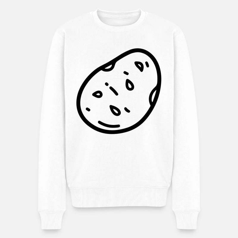 Kartoffel - Männer Premium Bio Pullover - Weiß