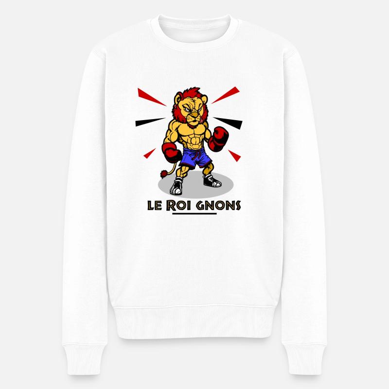 LE ROI GNONS ! (boxe) - Pull Premium bio Homme - blanc
